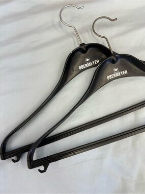 Obermeyer Branded Clothes Clothing Hanger Closet 2pc Set Rare Collectible VTG